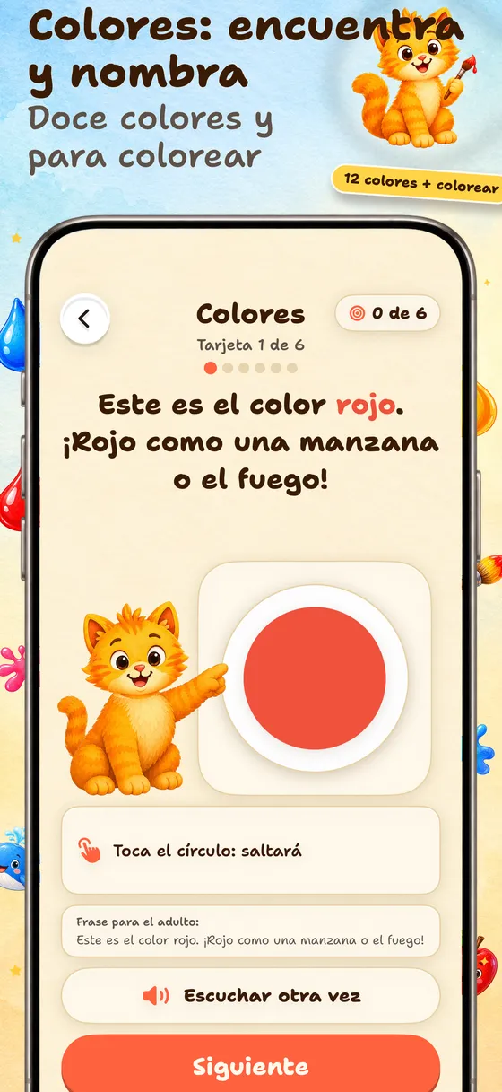 Colores: encuentra y nombra — Doce colores y para colorear